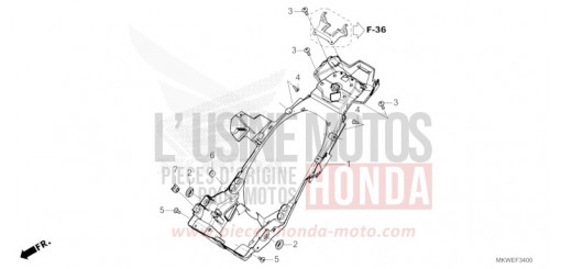 GARDE-BOUE ARRIERE NC750XAS de 2025